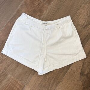 Abercrombie & Fitch White Linen Shorts